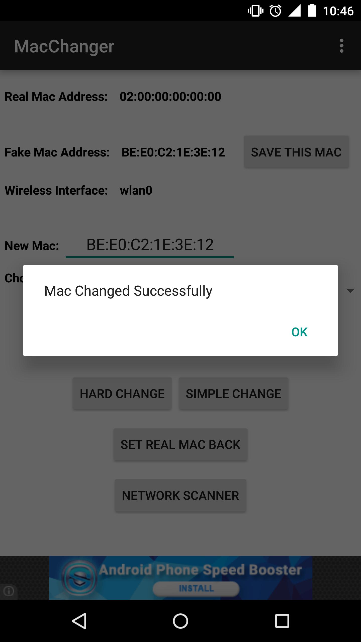 Change mac address android no root app